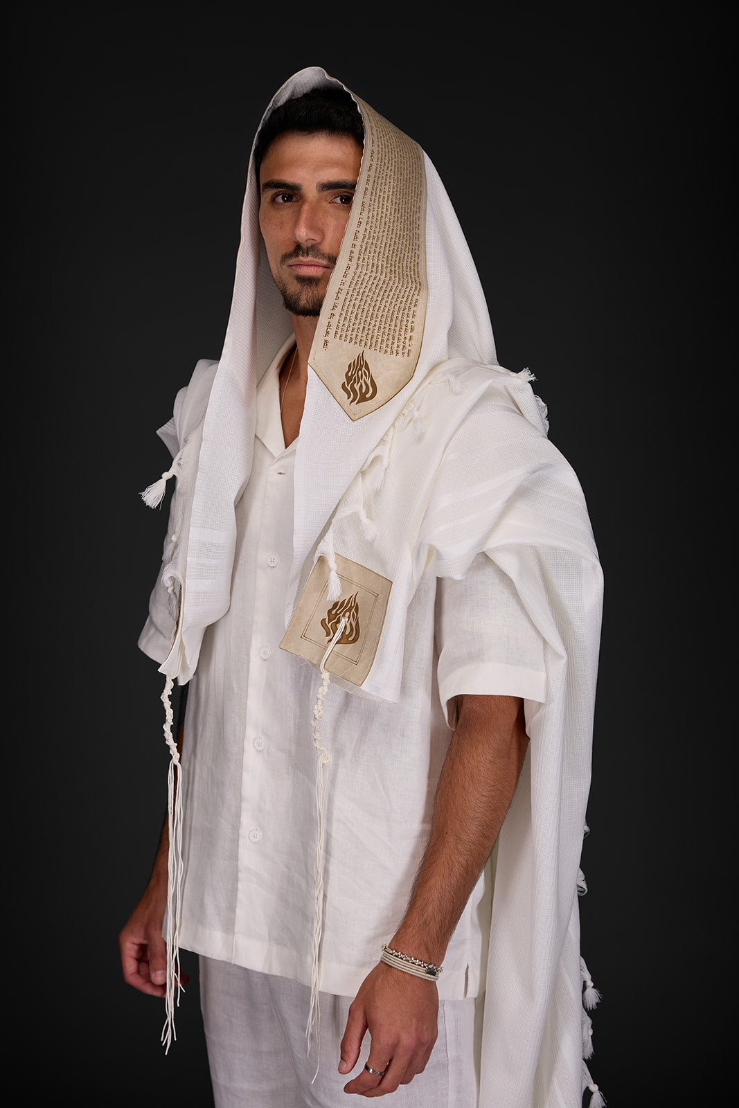 טלית צמר דגם תיקון הכללי אבן